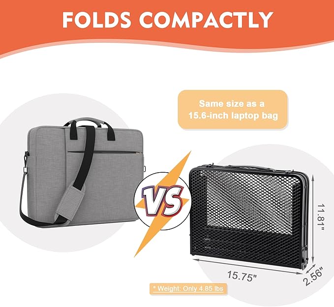 Camping Table with Mesh Desktop, Lightweight & Portable Small Folding Grill Table, Height Adjustable Metal Outdoor Table for Camp, Cooking, BBQ, RV, Picnic-2 FT Black-VerdiqueGarden