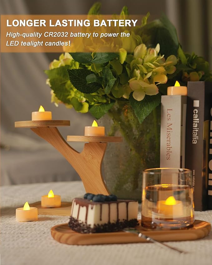 BEICHI Flameless Candles, 12Pack Battery Operated Candles, LED Tea Lights Candles Battery Operated, Flickering Fake Candles for Wedding Halloween Christmas Diwali- Warm Yellow-VerdiqueGarden