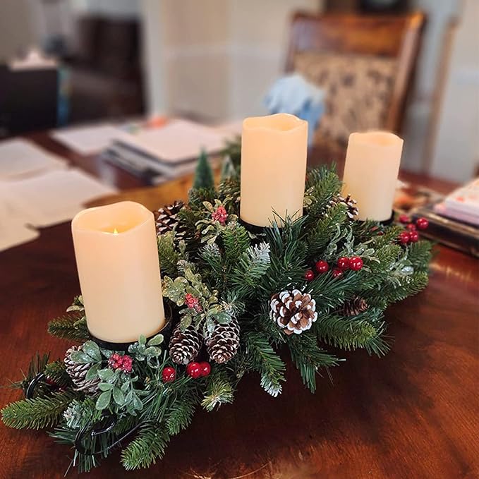 2 Pack 5'' Outdoor Battery Operated Candles with Timer Flameless LED Flickering Candles Waterproof Electric Pillar Decorative Candle for Wedding Party Home Lantern Garden-VerdiqueGarden