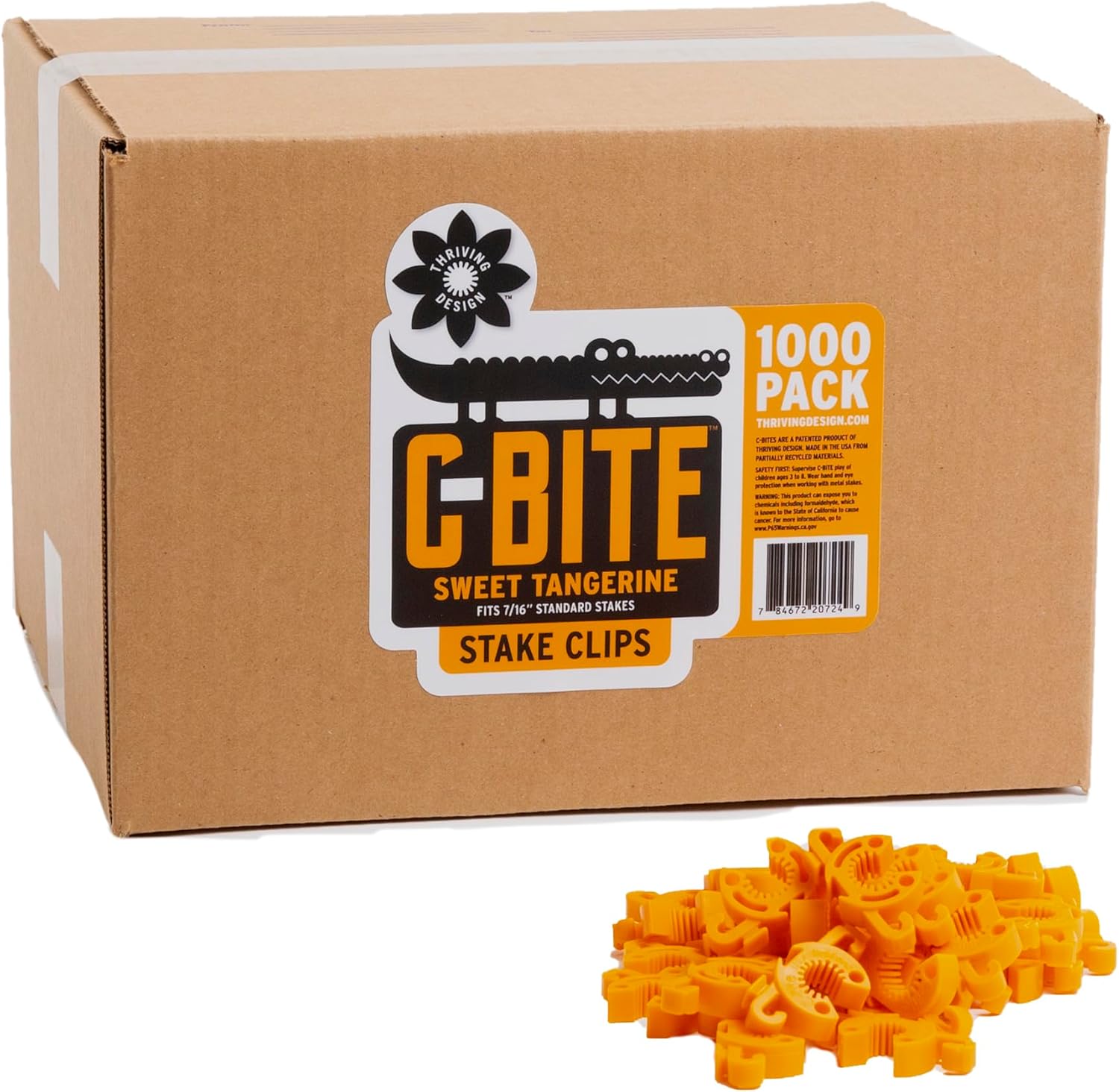 Plant Support Clips for Trellis, Garden Stakes, Wire Fence, Climbing Plants, Indoor Gardening, Hydroponics Systems, and Vines | Durable Gardening Clips (Tangerine Orange - 1,000 Pack)-VerdiqueGarden