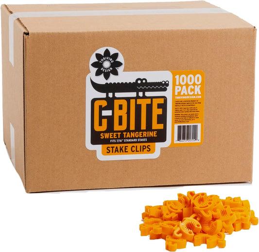 Plant Support Clips for Trellis, Garden Stakes, Wire Fence, Climbing Plants, Indoor Gardening, Hydroponics Systems, and Vines | Durable Gardening Clips (Tangerine Orange - 1,000 Pack)-VerdiqueGarden