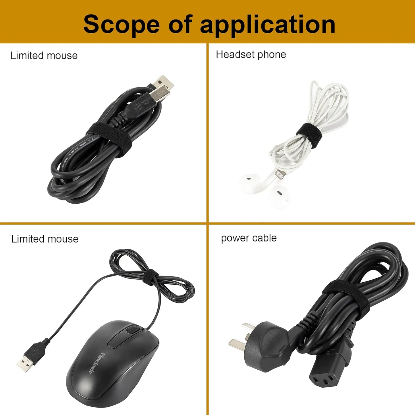 1/2 inch Reusable Fastening Tape Cable Ties Double-Sided Hook-and-Loop Cable Management Tape (Black 25 Yards)-VerdiqueGarden