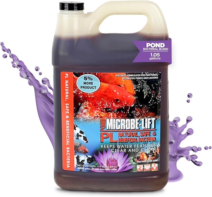 Webb's Water Gardens Microbe-Lift PL Beneficial Bacteria for Ponds and Water Features - Ideal for Wildlife and Aquatic Pets, 1.05 gallons-VerdiqueGarden