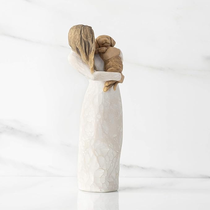 Willow Tree Adorable You (Golden Dog), A Joyful Friendship, Expresses Relationship with a Much-Loved Pet Dog, Sculpted Hand-Painted Figure-VerdiqueGarden