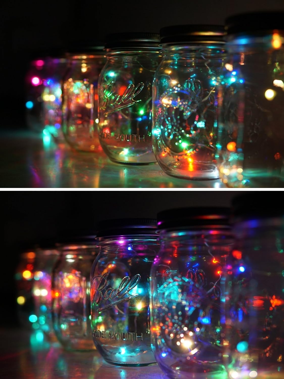Decorman Solar Mason Jar Lid Lights, 6 Pack 10 LED Waterproof String Fairy Star Firefly Jar Lids Lights for Patio Garden Yard Lawn Party Wedding Christmas Decoration(Jars & Hangers Not Included)-VerdiqueGarden
