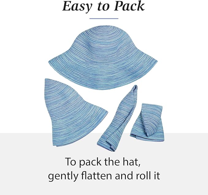 Wallaroo Hat Company Women’s Sydney Sun Hat - UPF 30+ Sun Protection, Packable, Adjustable, Medium - Beach, Travel, Wide Brim-VerdiqueGarden