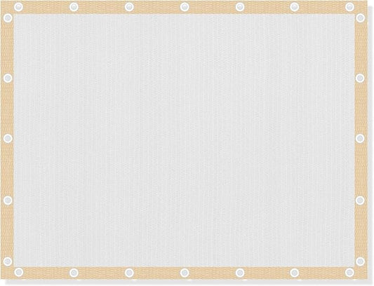 VICLLAX Shade Fabric Sun Shade Cloth with Every 2 FT Grommets for Patio Garden Pergola Cover Canopy 13x16 FT, Cream-VerdiqueGarden
