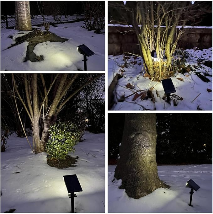 Solar Lights Outdoor Waterproof IP65, 76 LED 3 Lighting Modes Solar Spot Lights Outdoor Yard Garden Landscape Pathway (Cool White, 4 Pack)-VerdiqueGarden