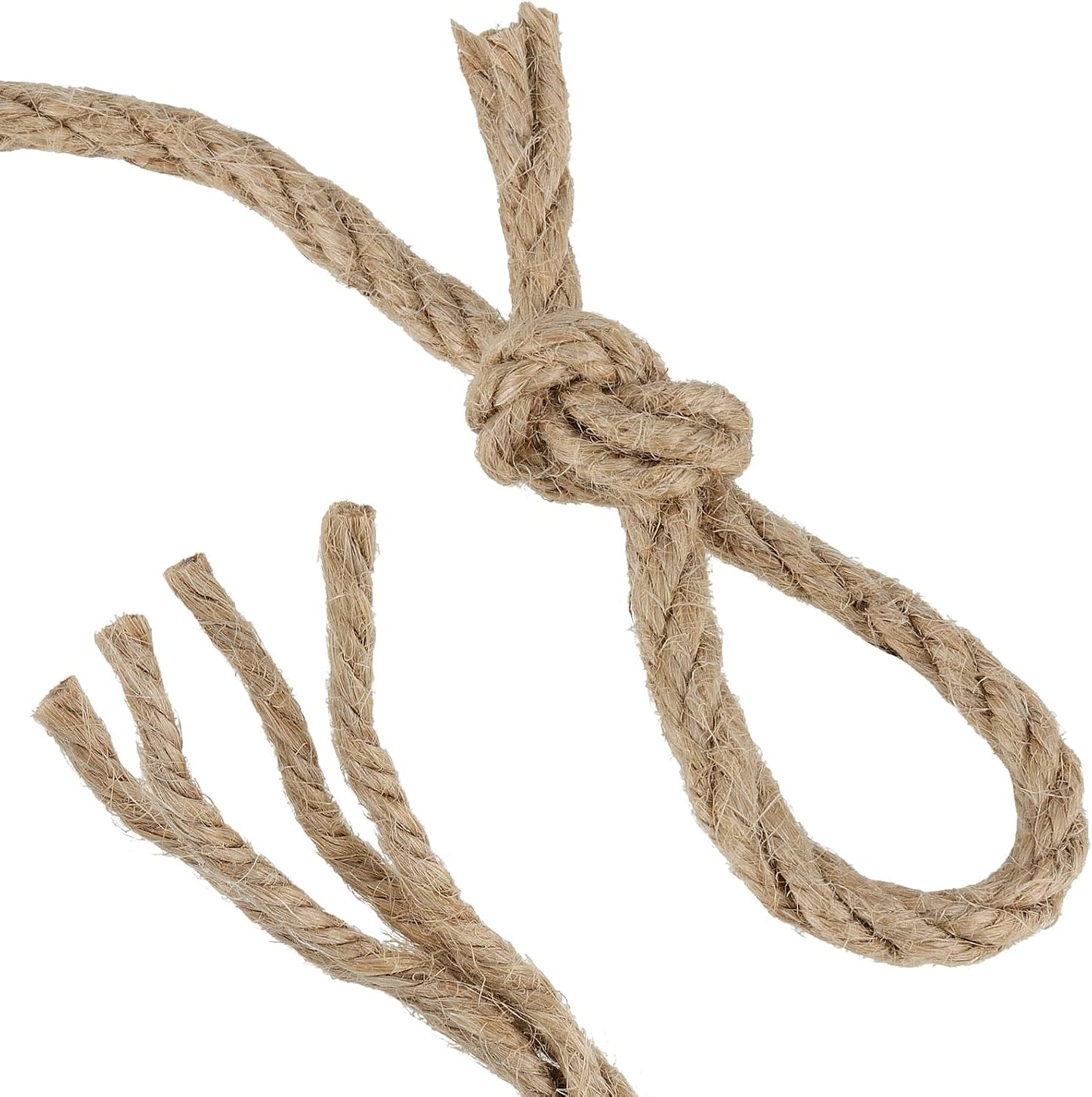 JOIKIT 5mm 492 Feet Jute Twine, Natural Braided Jute Rope, Twisted Hemp Rope for Crafts, Gardening, Bundling, Home Decoration-VerdiqueGarden