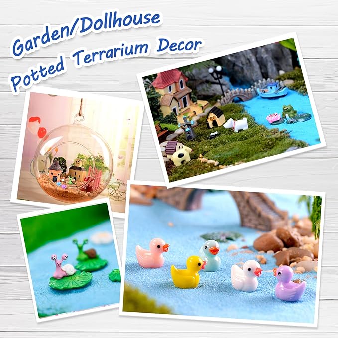 105 Miniature Fairy Garden Accessories, Fairy Garden Kit, Fairy Garden Animals, Miniature Figurines, Micro Landscape Ornaments Kit, Garden DIY Kit for Dollhouse Decoration Plant House Decor-VerdiqueGarden