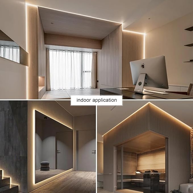 Super Bright Outdoor LED Strip Lights, AC 110V 3500K Flexible LED Rope Lights Waterproof 600 LEDs 16.4ft LED Light Strip for Garden Patio Cabinet Bedroom Indoor Outdoor Decoration (16.4FT,Warm White)-VerdiqueGarden