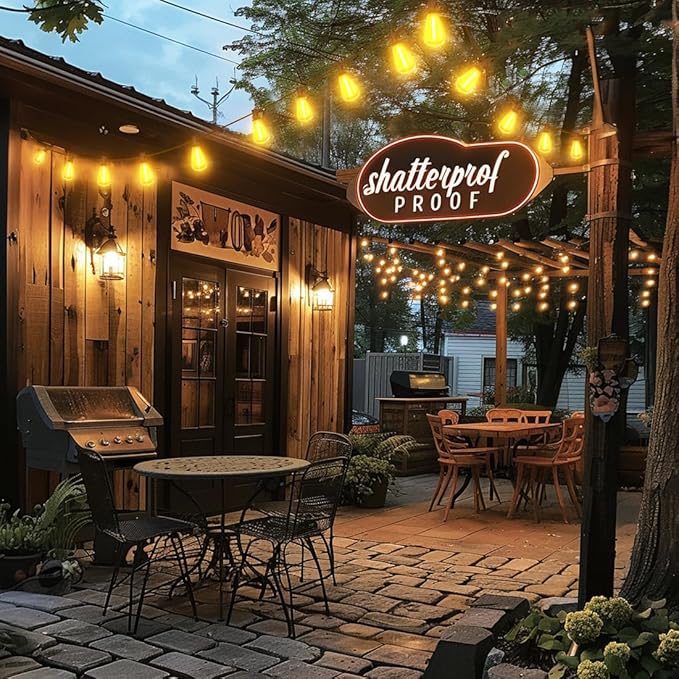 150FT Outdoor String Lights with Remote, Garden Patio Decor with 2500K Warm White, 75+3 LED Edison Bulbs, Support Timer Dimmable Waterproof Shatterproof for Yard Outside Porch Deck Backyard-VerdiqueGarden