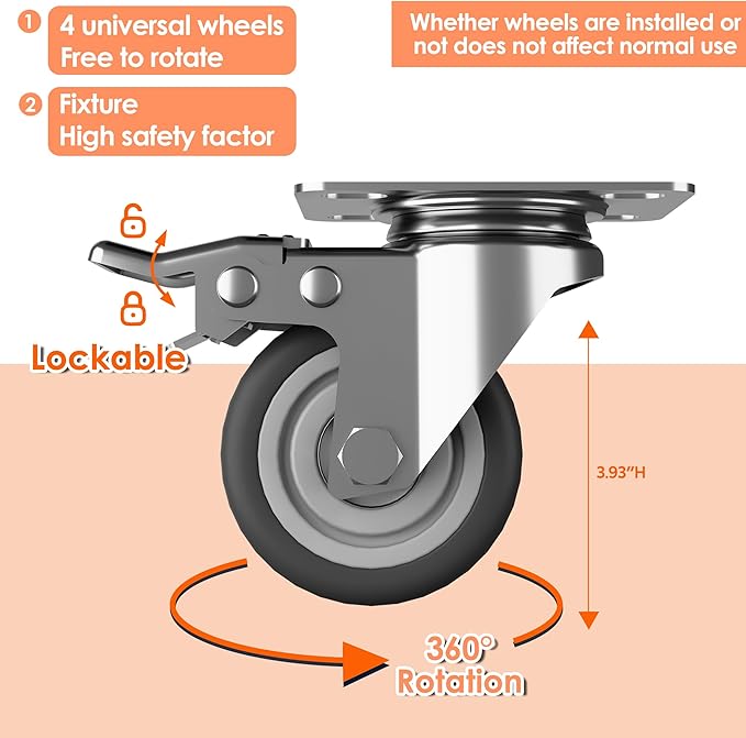 71" H×32" W×16" D Garage Storage Cabinet with Wheels, Locking Metal Storage Cabinet with 5 Adjustable Shelves, 4 Hooks and Pegboard for Garage, Home Office, Kitchen, Black, Assembly Required-VerdiqueGarden