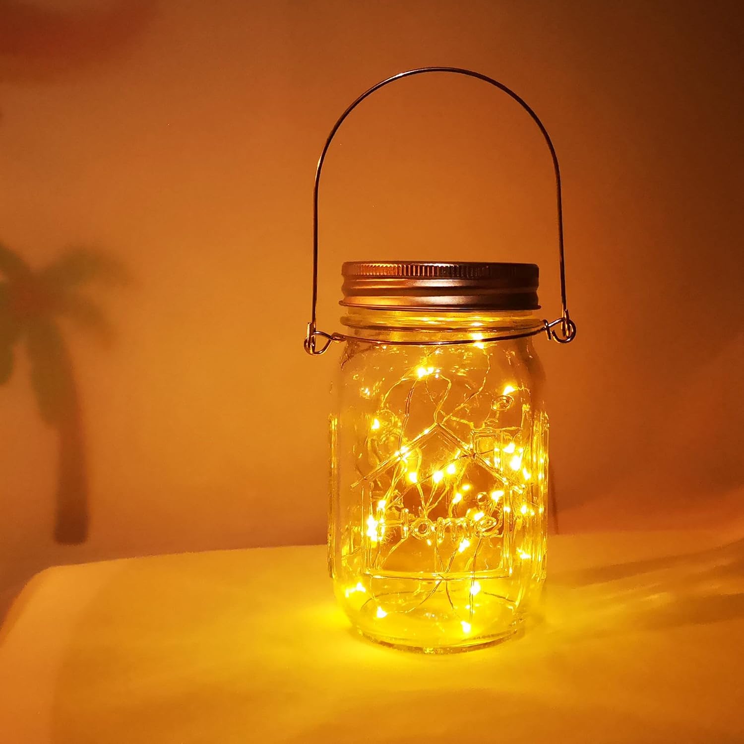 Solar Mason Jar Lights,4 Pack 30 Led Starry Fairy String Hanging Jar Lights,Solar Lanterns for Outdoor Patio Party Garden Wedding Christmas Decorations Lights(Mason Jars/Handles Included)-VerdiqueGarden