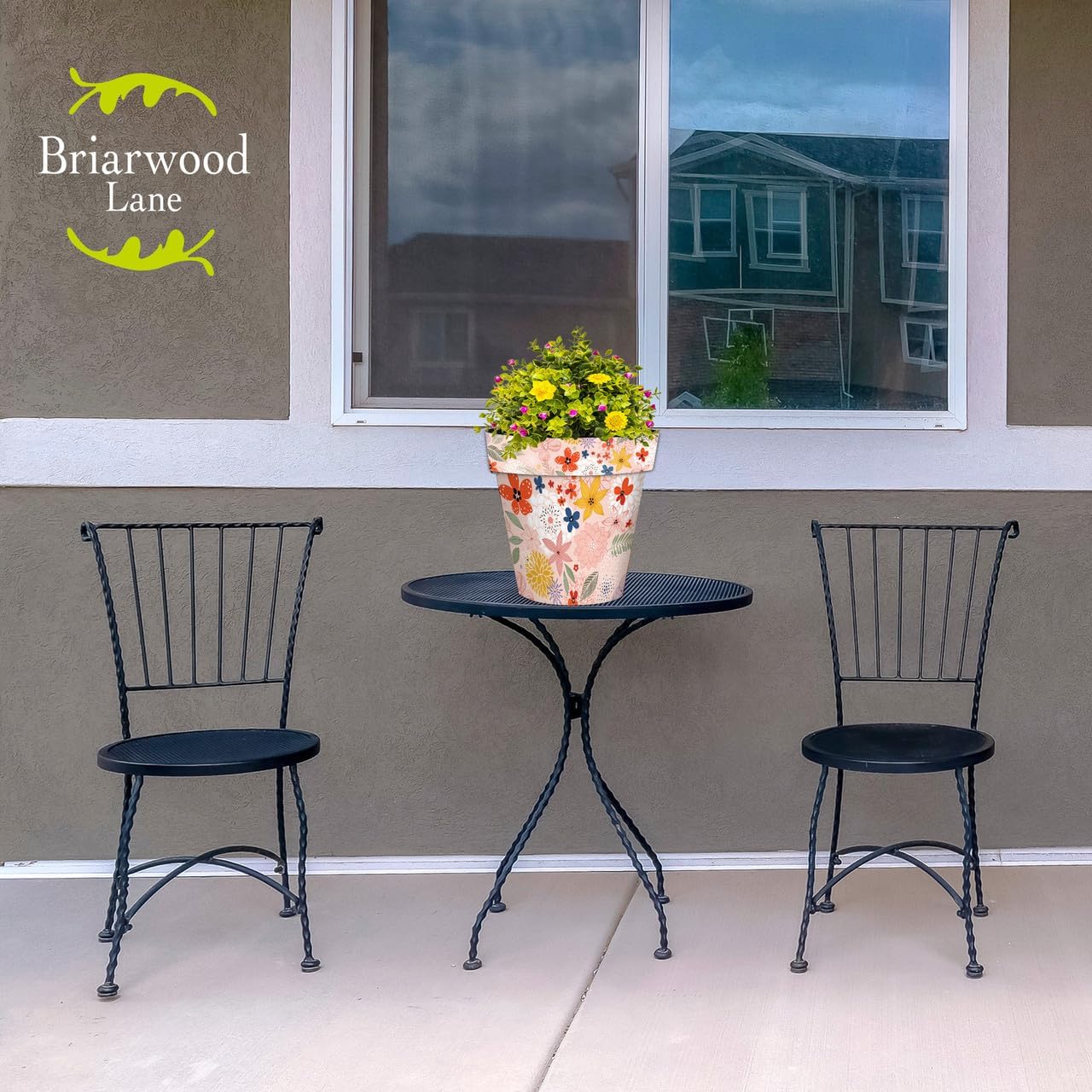 Briarwood Lane Colorful Flowers Medium Planter-VerdiqueGarden