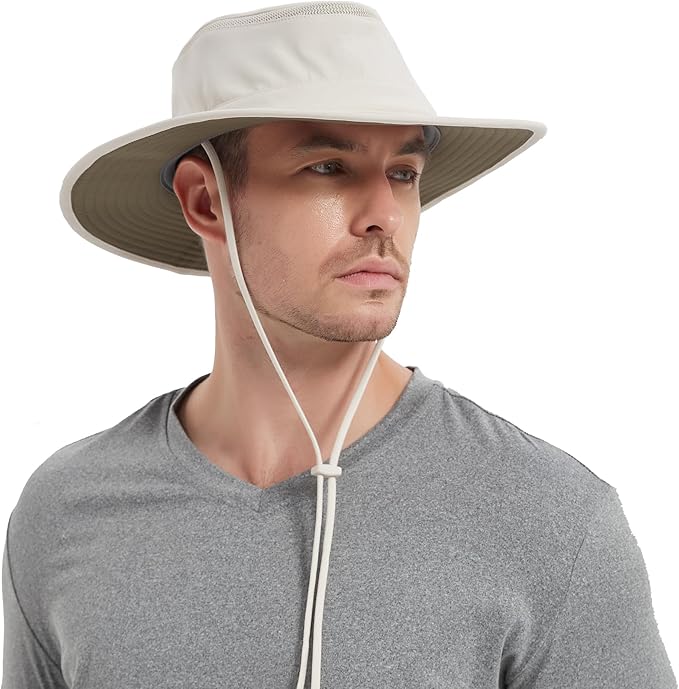 Cimarron Wide Brim Safari Sun Hat for Women & Men – UPF 50+ Outdoor Fishing Hat | Hiking, Running Travel Sun Protection Hat-VerdiqueGarden