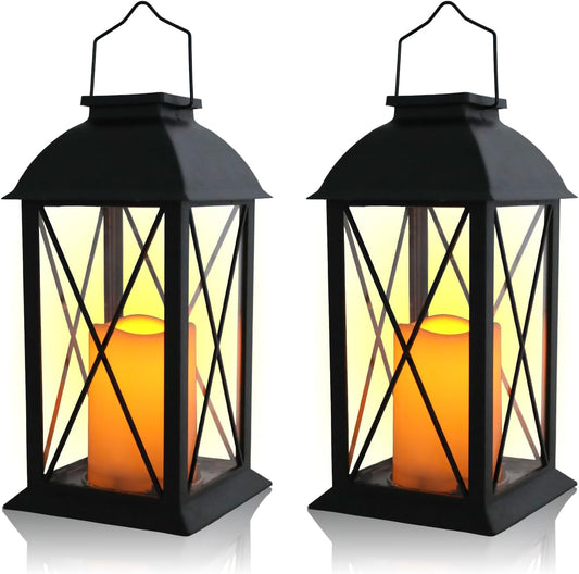 Afirst Solar Lantern Outdoor, 2 Pack Hanging Decorative Outdoor Lights Waterproof Umbrella Lights for Patio Garden, Table,Party Decor-VerdiqueGarden