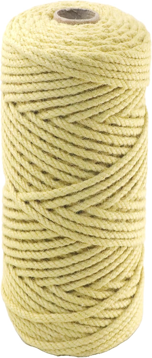 4mm x 100 Feet Yellow Jute Rope, Twine for Gardening Tomato Climbing Plant Tie Floristry Crafts Gift Wrapping Packing Decor-VerdiqueGarden
