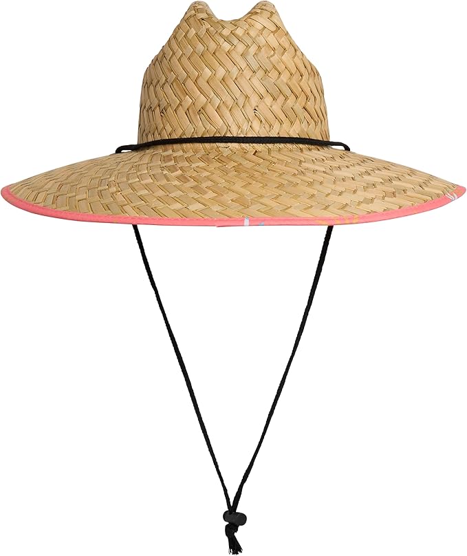 Quiksilver Men's Wide Brim Outdoor Lifeguard Straw Sun Hat-VerdiqueGarden