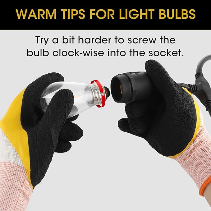 Meconard Outdoor Patio String Light Bulbs, Shatterproof Waterproof S14 LED Replacement Bulbs for Outdoor String Lights, 1W LED Bulbs Equal to 11W Incandescent, 2200K Warm White, E26 Base, Non-Dimmable-VerdiqueGarden