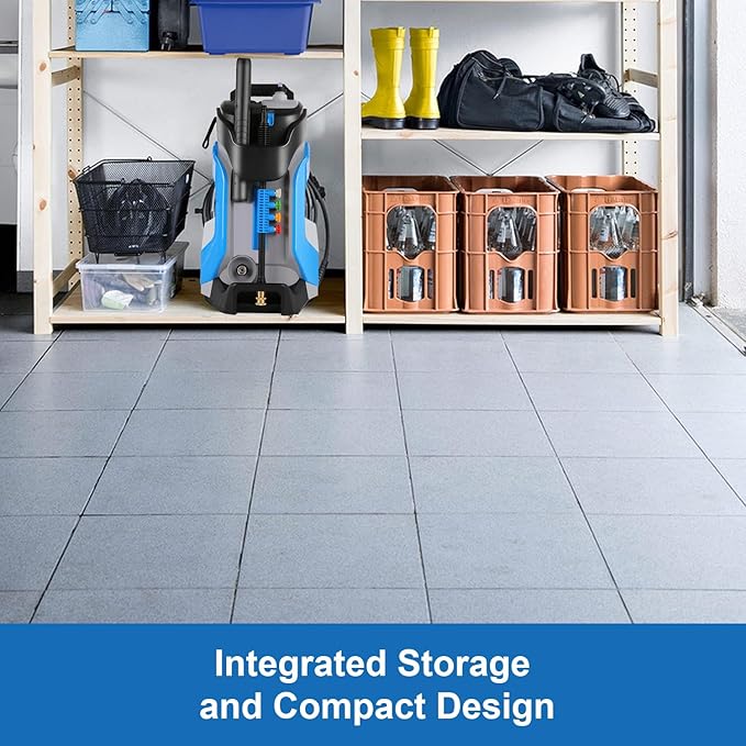 Electric Pressure Washer 5000PSI 4.0GPM Power Washers with M22-14mm Pressure Hose 33FT, Power Sprayers High Pressure with 1/4" QC Compatible Surface Cleaner for Home Cars Driveways, Dblue-VerdiqueGarden