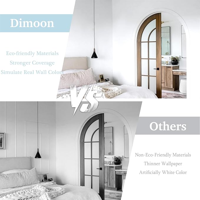 Dimoon 787''x17.7'' White Peel and Stick Wallpaper Contact Paper Self Adhesive Wall Paper-VerdiqueGarden