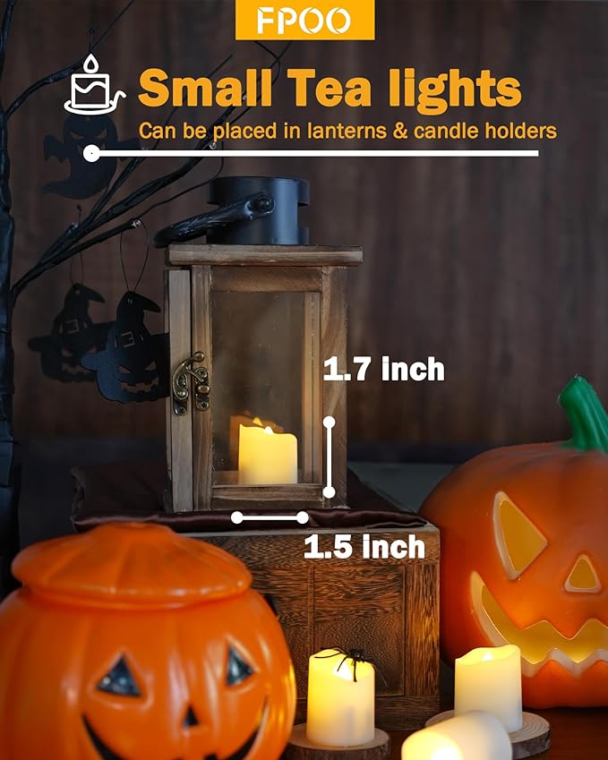 LED Tea Lights Rechargeable Candles with USB Charging Cable, 6 PCS Votive Tea Light with Remote, Flameless Flickering Warm White Tealights Candle for Halloween, Pumpkin Light, Christmas Decoration-VerdiqueGarden