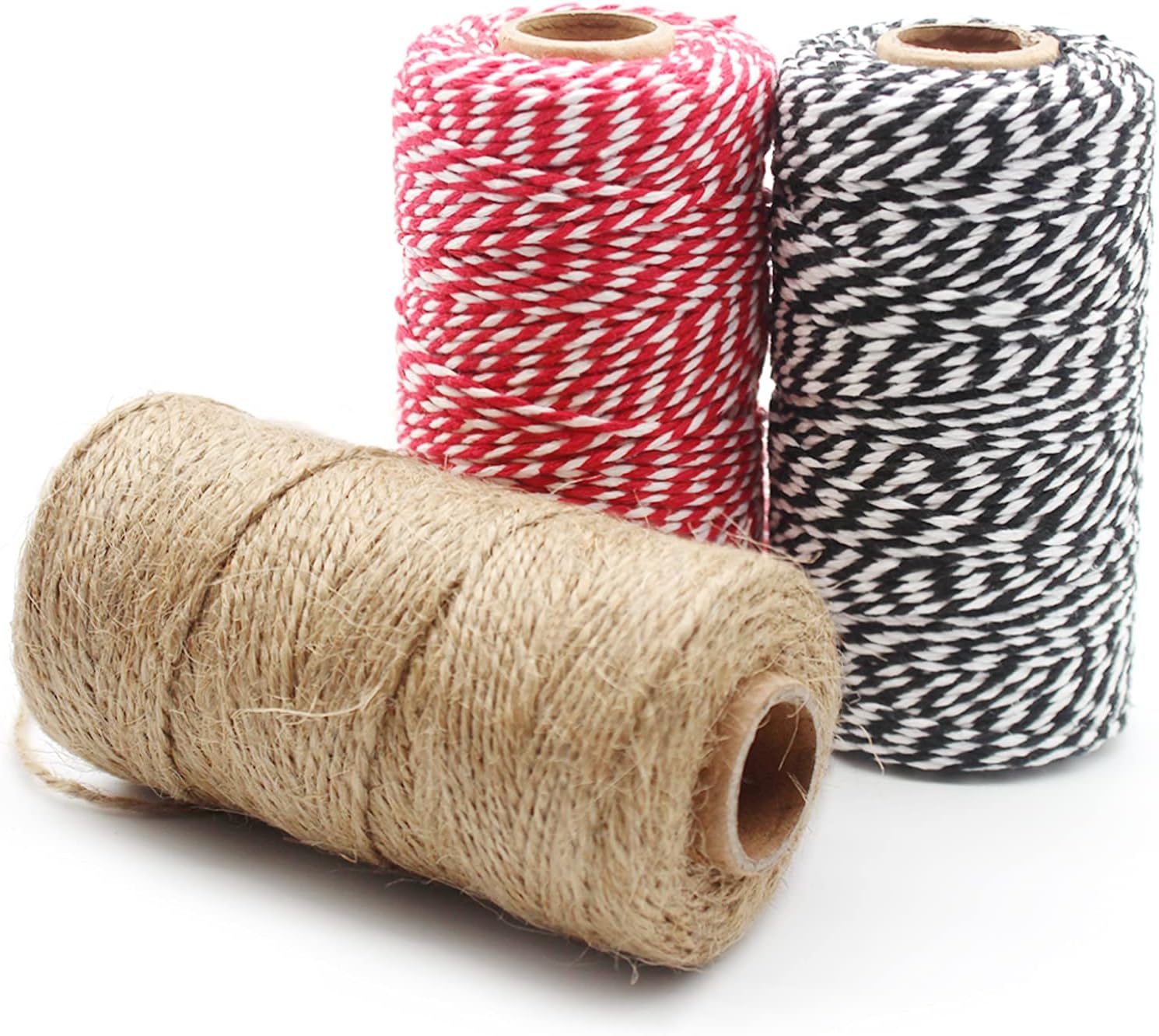 Anvin Cotton Twine - Natural Jute, Bakers & Butchers Twine, 984 Feet (Pack of 3, 10 Ply, 2mm Thick) for Arts, Crafts & Gardening-VerdiqueGarden