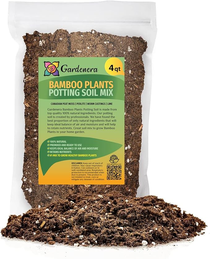 Premium Bamboo Potting Soil Mix - (4 Quart Bag)-VerdiqueGarden