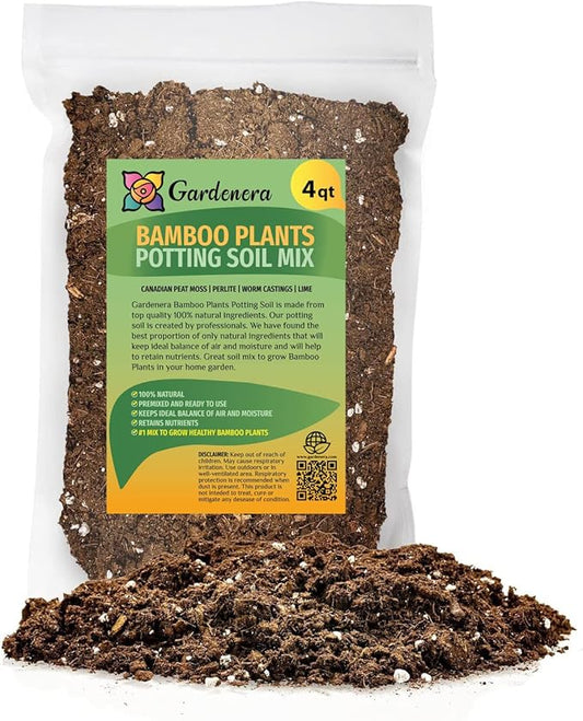 Premium Bamboo Potting Soil Mix - (4 Quart Bag)-VerdiqueGarden