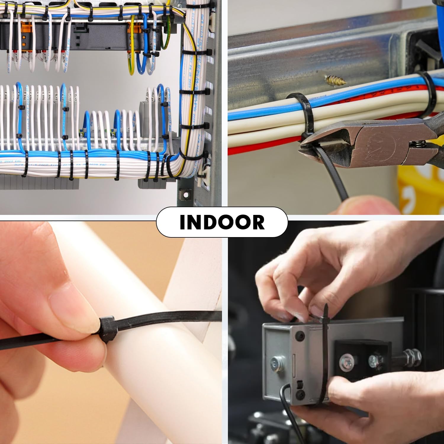 Zip Ties, KAMOTA 1500pcs 12 Inch Heavy Duty Self-Locking Nylon Zip Ties, Black Cable Ties with 50lb Tensile Strength, UV Resistant Cable Tie for Indoor and Outdoor Use-VerdiqueGarden