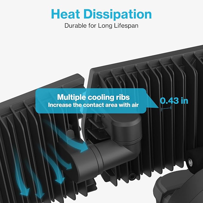 Olafus 100W LED Security Light Motion Sensor Outdoor Light, Motion Flood Light Dusk to Dawn, 9000LM Super Bright 6500K Exterior Motion Detector Floodlight for Garage Yard Porch Eave IP65, Black-VerdiqueGarden