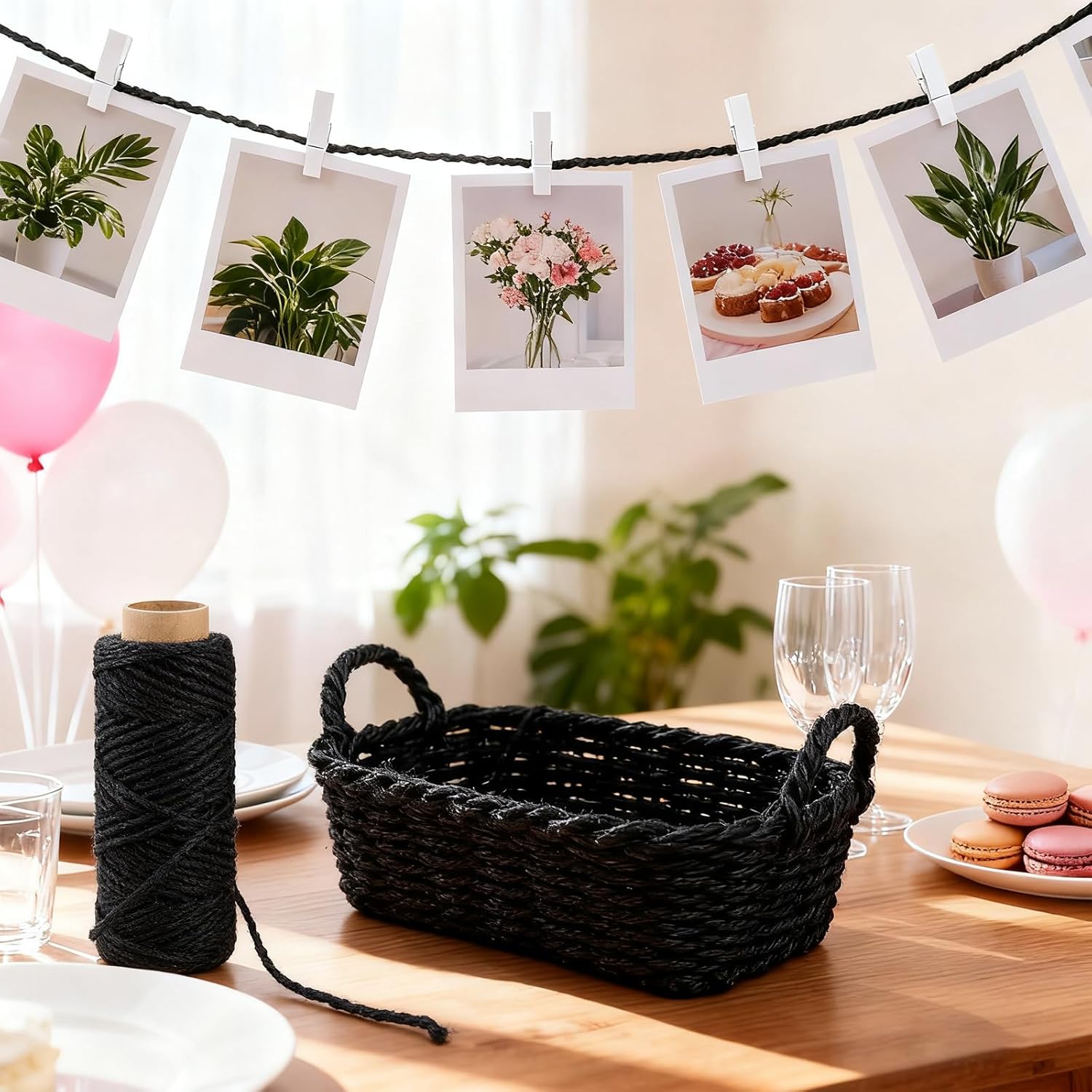 100 Feet 4mm Thick Black Natural Jute Twine, Garden Twine Heavy Duty Industrial Packing Materials String Wrapping, Arts, and Crafts, Halloween Wrapping, Gardening Applications-VerdiqueGarden