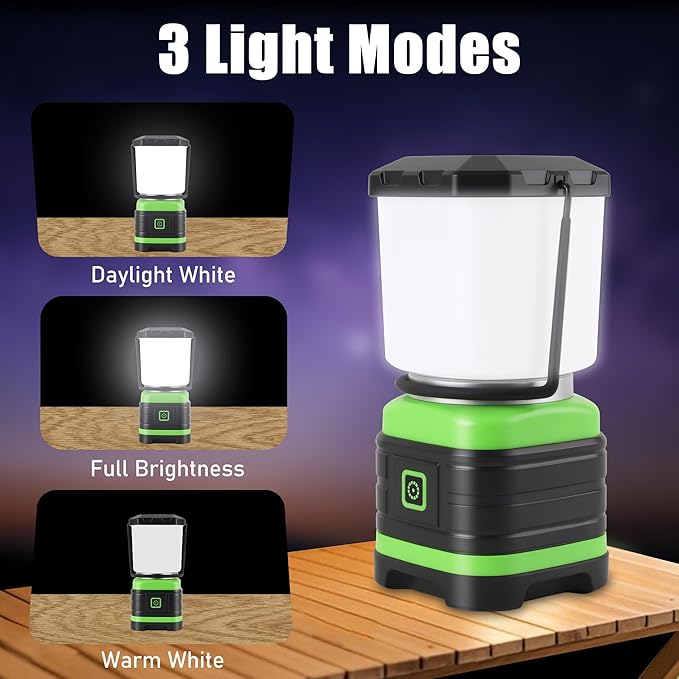 Lichamp LED Camping Lantern, Battery Powered LED Lights Camping Essentials, Portable Lanterns Flishlights for Emergency, Hurricanes, Outdoor Hiking, Power Outages, Survival Gear and Home Use, 4 Pack-VerdiqueGarden