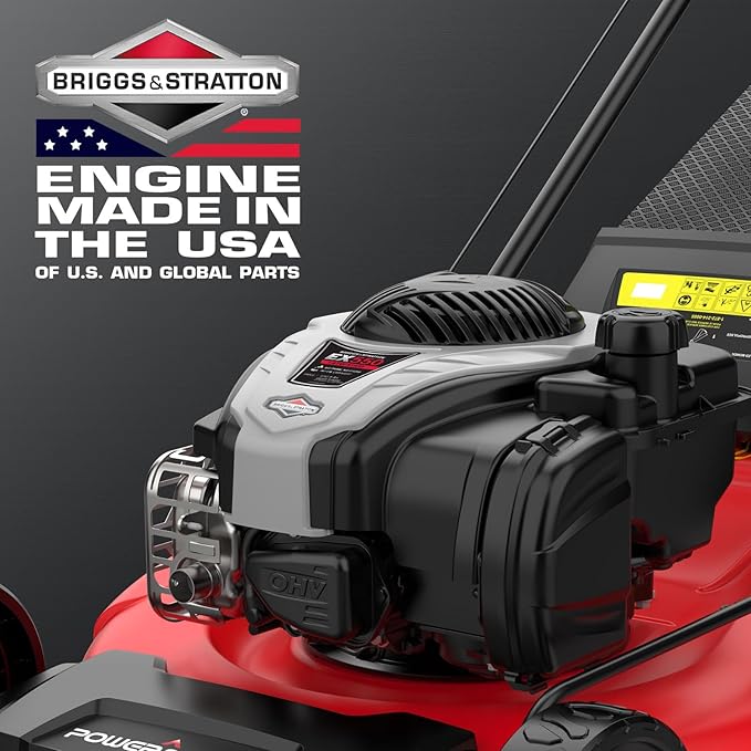 PowerSmart 21" Gas Lawn Mower with 140cc B&S E550 Engine, 3-in-1 with Bagging, High Wheels, Lightweight and Easy Assembly, Cordless Push Lawn Mowers for Garden Yard-VerdiqueGarden