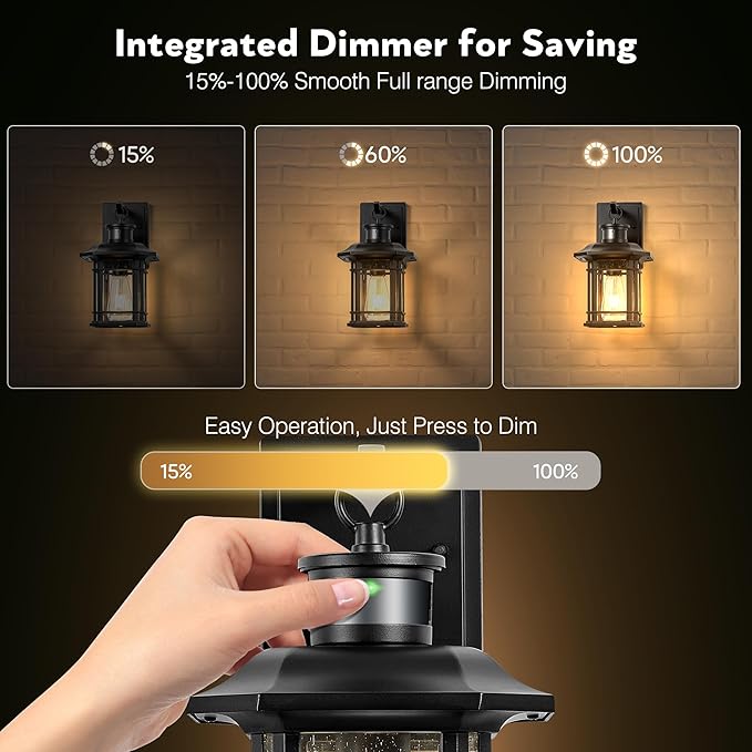 VIANIS 2 Packs Motion Sensor Outdoor Lights, Dusk to Dawn Outside Lights for House, Black Outdoor Light Fixture Sconce for House, Doorway, Entryway, Waterproof, Anti-Rust-VerdiqueGarden