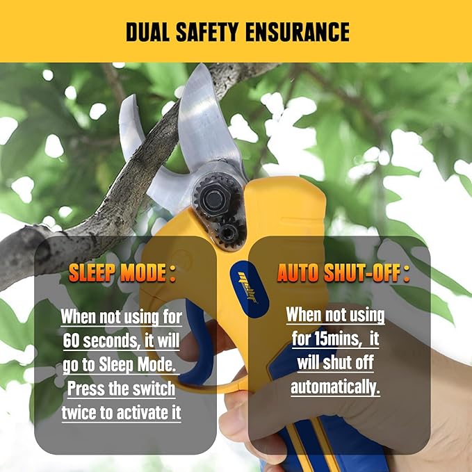 Mellif Electric Pruning Shears Compatible With DeWalt 20V Max Battery (Tool Only), Cordless Garden Pruner w/ 2,6000RPM Brushless Motor, Imported Steel Blades-25mm(0.98 Inch) Cutting Diameter-VerdiqueGarden