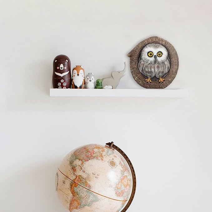 Baby Owl Resin Tree Face, Owlet Tree Hugger, Outdoor Sculpture for Tree Decorations, Whimsical Owl Garden Ornament, Tree Statue Peeker, Patio Yard Lawn Porch Decor, Durable & Waterproof Garden Present-VerdiqueGarden