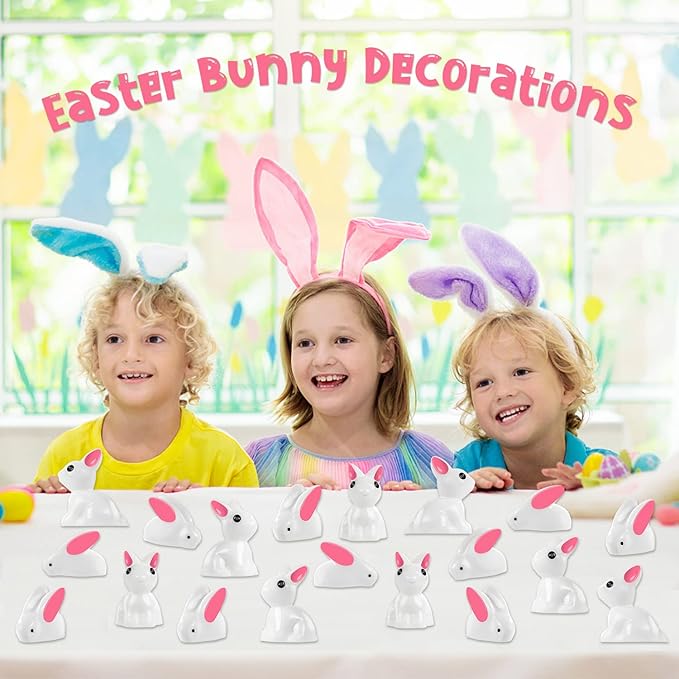 280Pcs Mini Bunny, Mini Resin Bunny Animals, Miniature Rabbit for Landscape Ornaments Miniature Garden Decor Potted Plant,Cake Topper Decoration-VerdiqueGarden