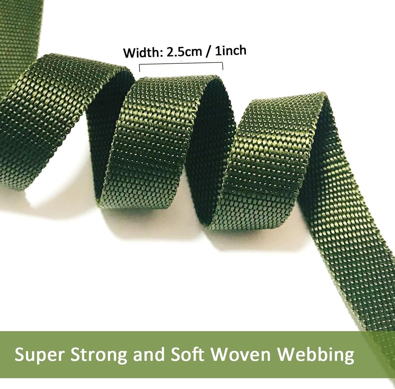 80 Feet Tree Tie Strap 1 Inch Tree Support Ties 1,980Lbs Strength Green Staking and Guying Material Plant Tie Garden Tie Green Tree Tie Rope for Outdoor Use, Straightening Supplies-VerdiqueGarden