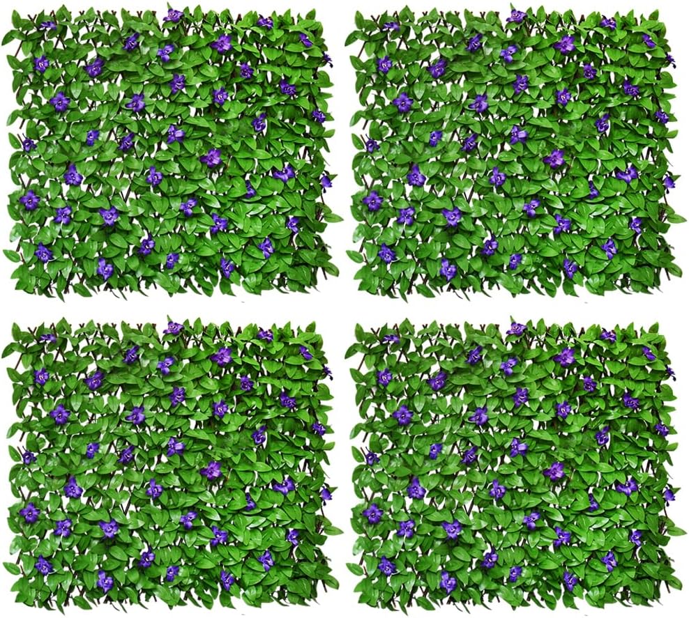 Expandable Fence Privacy Screen for Balcony Patio Outdoor,Decorative Faux Ivy Fencing Panel,Artificial Hedges (Single Sided Leaves)…3-VerdiqueGarden