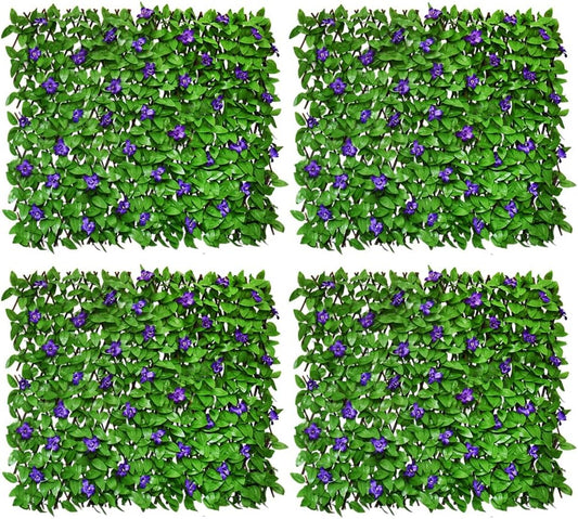 Expandable Fence Privacy Screen for Balcony Patio Outdoor,Decorative Faux Ivy Fencing Panel,Artificial Hedges (Single Sided Leaves)…3-VerdiqueGarden