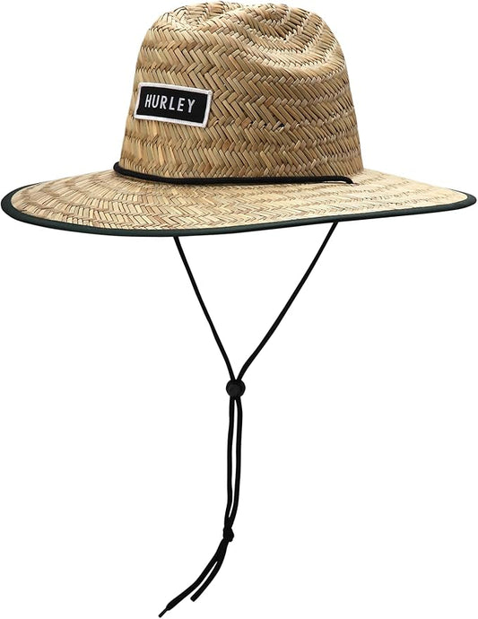 Hurley Men's Straw Hat - Bayside Lifeguard Straw Sun Hat-VerdiqueGarden