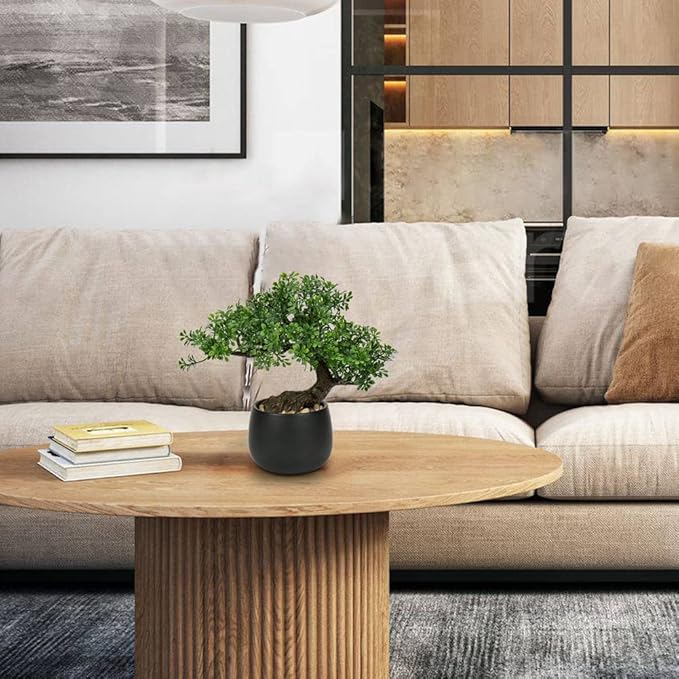 Artificial Bonsai Tree Juniper Faux Plants Indoor Fake Plants Decor with Ceramic Pots for Home Table Office Desk Bathroom Shelf Bedroom Living Room Farmhouse Decorations-VerdiqueGarden