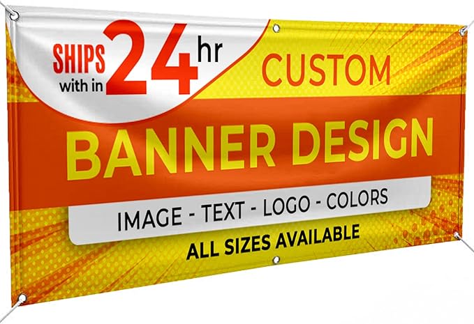 Personalized Passion Vinyl Banner 3' x 20' - Customized Banner for Business, Graduation, Birthday Parties - Indoor/Outdoor Use - Full Color 13oz Vinyl Custom Signs with HD Printed Text, Photos-VerdiqueGarden