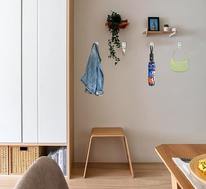 Ceiling Hooks for Hanging Plants 8P 2.5inches White-VerdiqueGarden