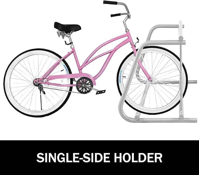 BestEquip 111" Length Floor Bike Rack, 9 Holders All-Steel Grid Bike Rack, Single-Side Storage Stand for Garages Streets Yards-VerdiqueGarden