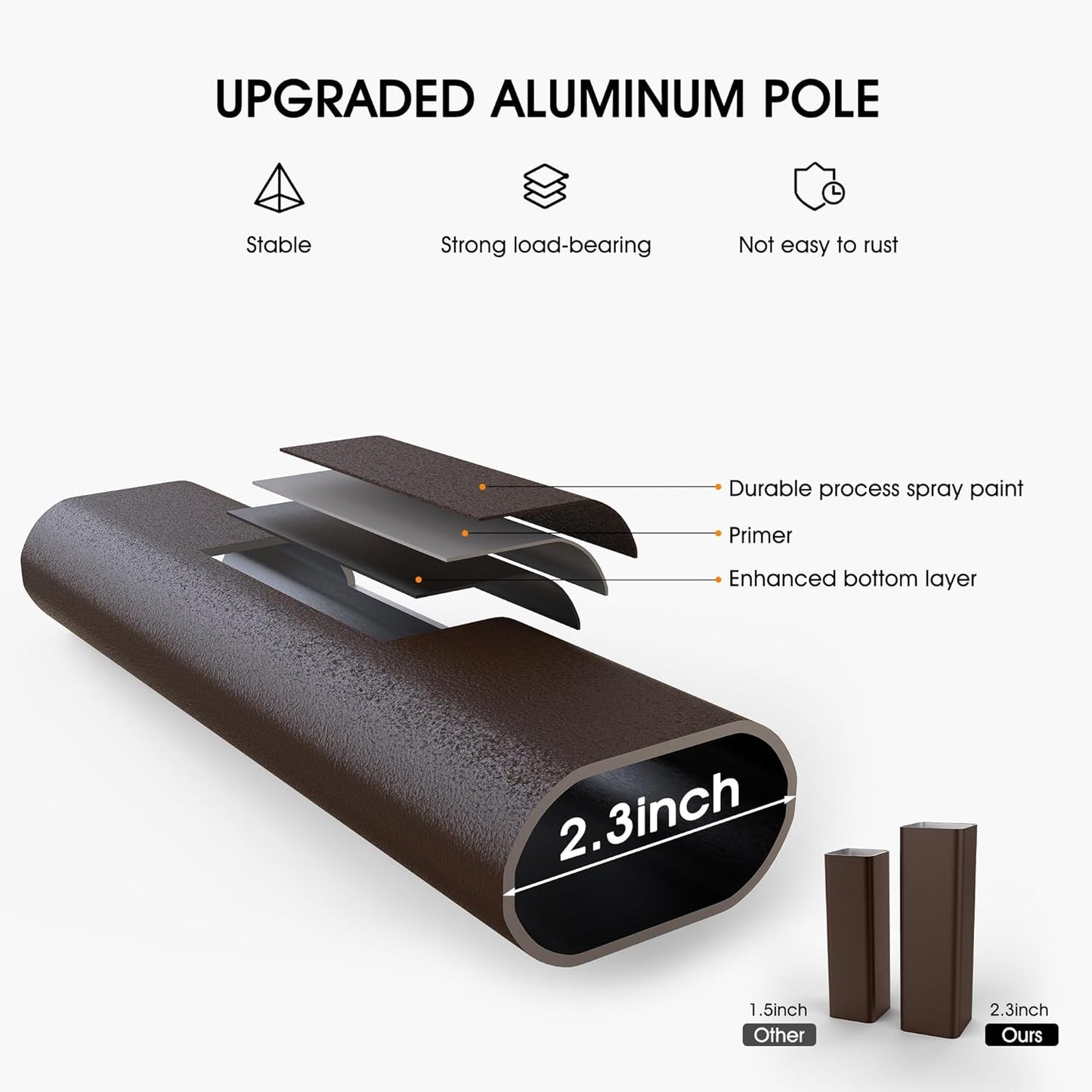 PURPLE LEAF 2-Seat Deluxe Outdoor Patio Porch Swing with Weather Resistant Steel Frame, Adjustable Tilt Canopy, Cushions and Pillow Included, Beige-VerdiqueGarden