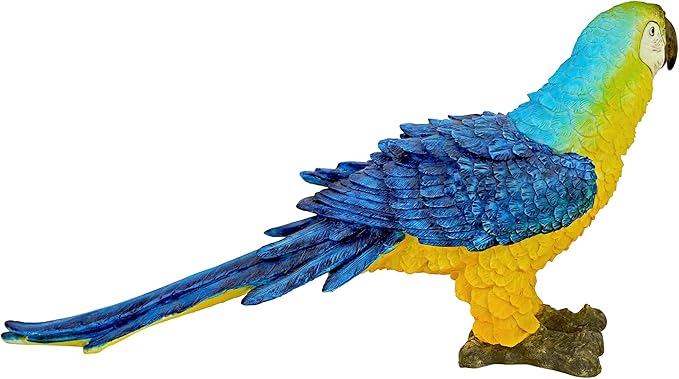 Design Toscano Mortimer the Macaw Tropical Parrot Statue-VerdiqueGarden