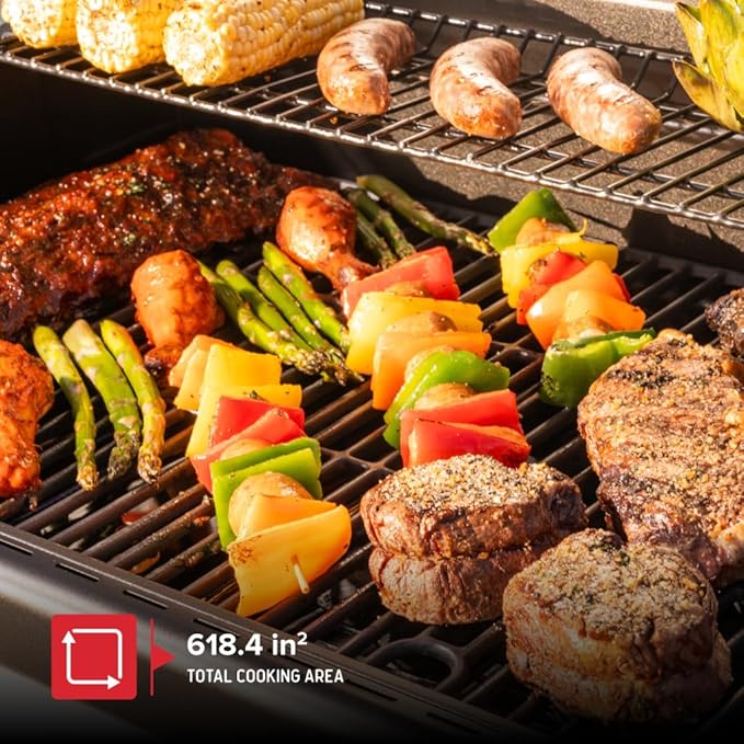 Nexgrill 5-Burner Gas Grill with Side Burner, 67,000 BTUs, 618 SQ. In. Cooking Area, Propane BBQ Grill with Stainless Steel Panel for Outdoor Cooking, Patios, and More - 720-1142-VerdiqueGarden